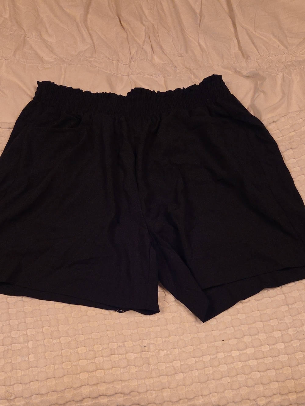 SHEIN Black High-Waist Elastic Shorts